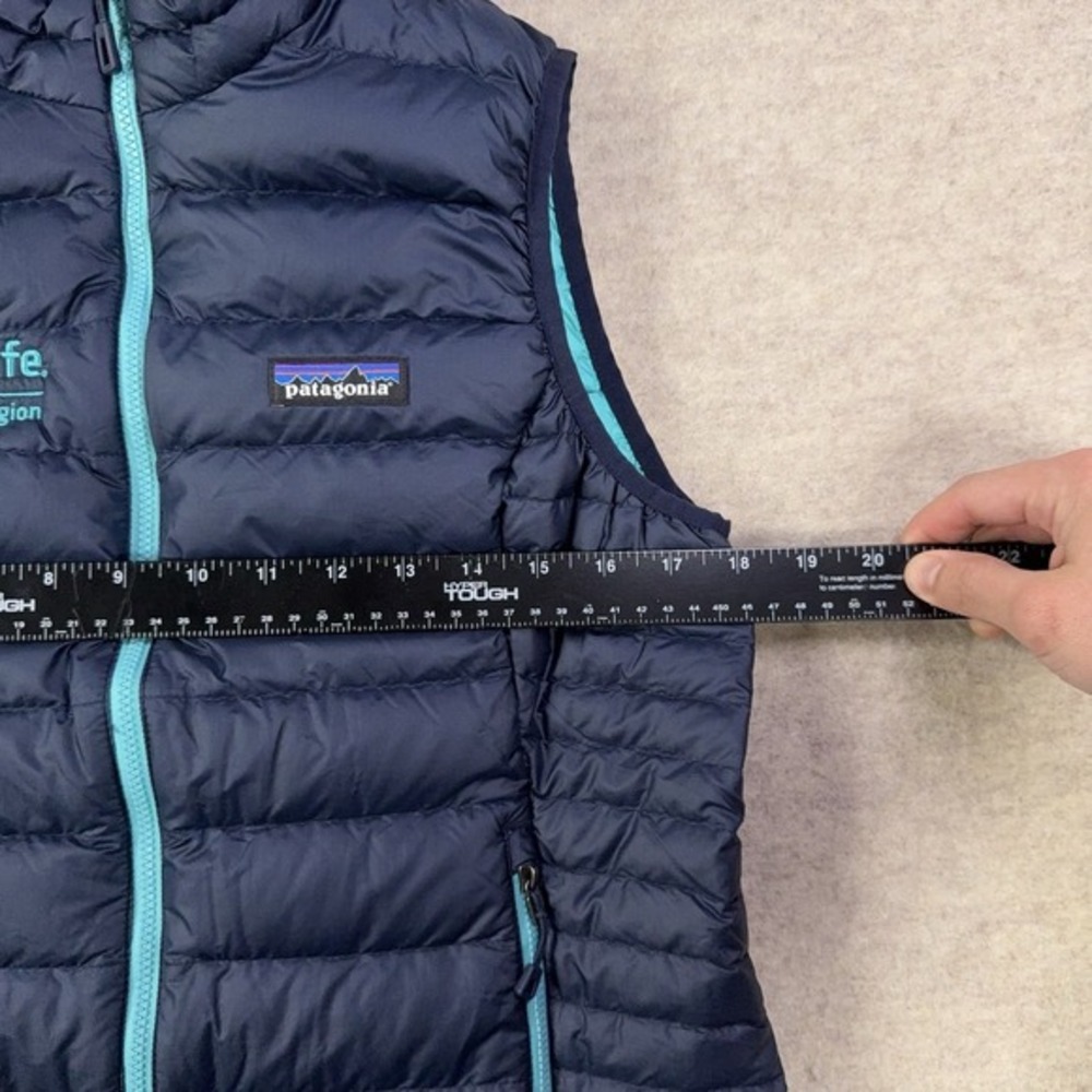 Patagonia‎ Down Sweater Vest Womens Medium Goose Down Blue Windproof 800-Fill - Picture 6 of 11